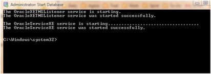 Start DB button results